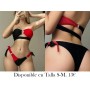 Conjunto De Bikini De 2 Piezas En Colores LENCERIA NEGRA Y ROJA BIKINI ROJO Y NEGRO