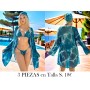 Conjunto de Bikini Estampado y Sexy BIKINI AZUL