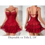 Vestido de encaje sensual para el Día de San Valentín LENCERIA VINO VESTIDO