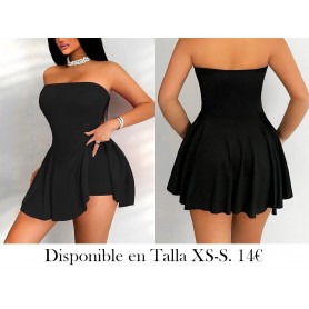Vestido tubo mini sin espalda VESTIDO NEGRO STRAPLESS