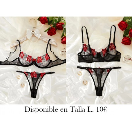Conjunto de lencería erótica para mujer LENCERIA NEGRA