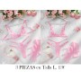 Conjunto de Lencería Nuevo y Lindo con Bordado LENCERIA ROSA CON GUANTES