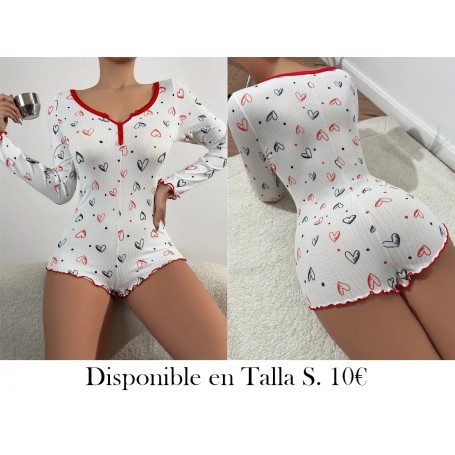 Conjunto de Pijama para Mujer con Pantalones PIJAMA BLANCA ENTERIZO