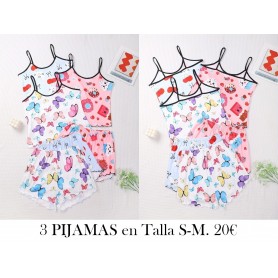 Conjunto de pijama de mujer de 6 piezas 3 PIJAMAS