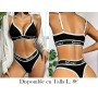 1pc Conjunto de Sujetador y Bragas LENCERIA NEGRA SWEET
