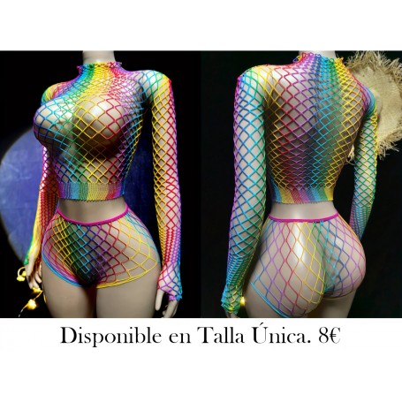 1pc Vestido de Playa Sexy para Mujer CONJUNTO MALLA COLORES