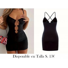 Vestido Ajustado Sexy para Mujer VESTIDO NEGRO