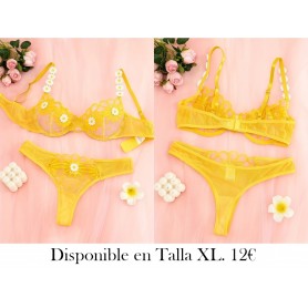Conjunto de lencería sexy para mujeres CONJUNTO LENCERIA AMARILLA