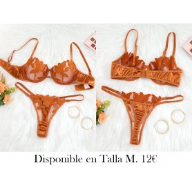 Conjunto de lencería sexy para mujer de 2 piezas CONJUNTO LENCERIA DORADA