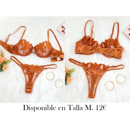 Conjunto de lencería sexy para mujer de 2 piezas CONJUNTO LENCERIA DORADA