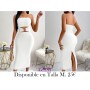 Traje de jumpsuit de cuerpo entero VESTIDO BLANCO STRAPLESS