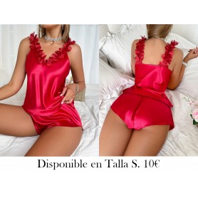 Conjunto de Pijama Romántico CONJUNTO PIJAMA ROJA