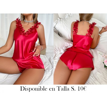 Conjunto de Pijama Romántico CONJUNTO PIJAMA ROJA
