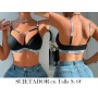 [Elegante y Avanzado en Moda] Sujetador de Mujer con Rayas Negras SUJETAWDOR NEGRO LENCERIA NEGRA SWEET
