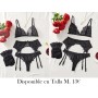 Conjunto de 5 piezas de lencería femenina LENCERIA NEGRA