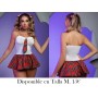 Vestido mini sin tirantes para mujer TRAJE DIZFRAS COLEGIALA
