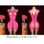 Top de bikini de red de pesca rosa sexy VESTIDO MALLA FUSCIA