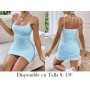 Vestido de mujer con tirantes finos VESTIDO AZUL VESTIDO CELESTE