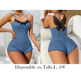 Pijama de Una Pieza Grande PIJAMA AZUL ENTERIZO MARIPOSA