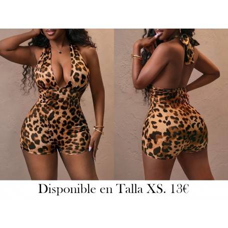 Traje de mujer sexy de estampado de leopardo ENTERIZO LEOPARDO