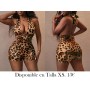 Traje de mujer sexy de estampado de leopardo ENTERIZO LEOPARDO