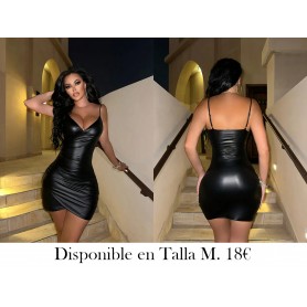 Vestido de cuello bajo de tul VESTIDO NEGRO