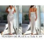 Vestido de Playa Elegante y Transparente VESTIDO LENCERIA BLANCA