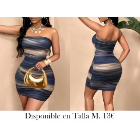 Vestido de Fiesta Ajustado VESTIDO DEGRADADO VESTIDO STRAPLESS