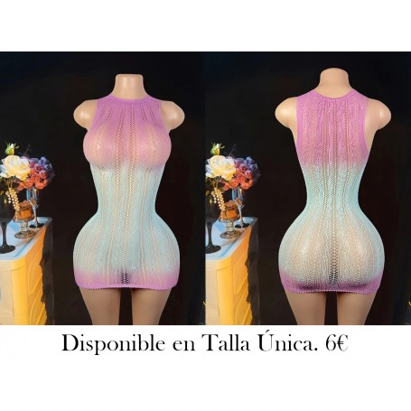 Vestido de cubierta sexy y transparente VESTIDO MALLA COLORES
