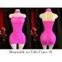Conjunto de 2 piezas de lencería sexy VESTIDO MALLA FUSCIA