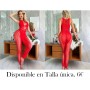 Body sexy rojo con lunares para mujer BODY ENTERIZO MALLA ROJA