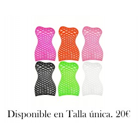 6pcs Conjunto de Body Sexy Sin Tirantes 6 MALLAS COLORES