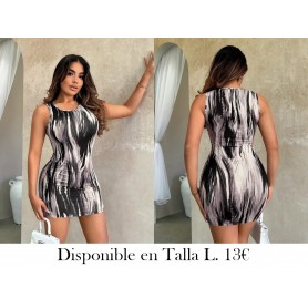 Vestido Ajustado Sin Mangas  VESTIDO NEGRO VESTIDO DEGRADADO