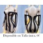 1pc Vestido de Malla Transparente Sexy VESTIDO MALLA NEGRA