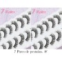 7 pares de pestañas postizas naturales de visón 3D