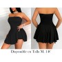 Vestido tubo mini sin espalda VESTIDO NEGRO STRAPLESS