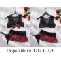 Conjunto de Ropa Interior Cosplay CONJUNTO LENCERIA NEGRA COLEGIALA
