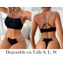 2 piezas de lencería de mujer con ribete CONJUNTO LENCERIA NEGRA