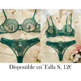 Brasieres y Ropa Interior  Conjuntos de Sujetadores CONJUNTO LENCERIA VERDE