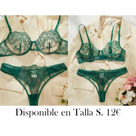 Brasieres y Ropa Interior  Conjuntos de Sujetadores CONJUNTO LENCERIA VERDE