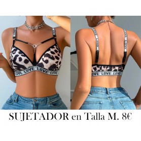Sujetador de mujer con estampado de leopardo SUJETADOR LEOPARDO LENCERIA LEOPARDO