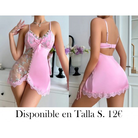 Vestido Bordado para Mujer VESTIDO LENCERIA ROSA