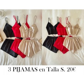 Conjunto de Pijama de 6 Piezas  3 PIJAMAS