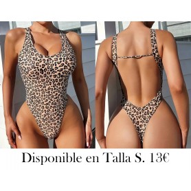 Traje de baño de una pieza con estampado de leopardo TRAJE DE BAÑO ENTERIZO LEOPARDO