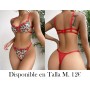 Conjunto de lencería femenina con sujetador CONJUNTO LENCERIA ROJA