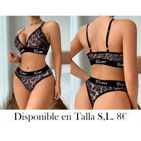 Conjunto de lencería deportiva LENCERIA LEOPARDO