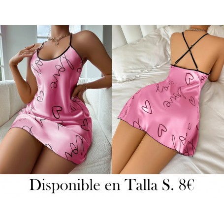 Camisón de lencería informal de satén