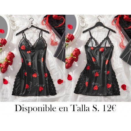 Vestido Ajustado y Sexi para Mujer VESTIDO LENCERIA NEGRA