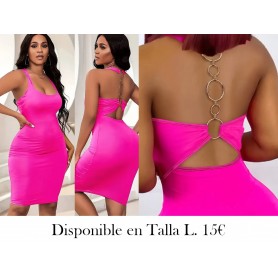 Vestido ajustado de mujer VESTIDO FUSCIA