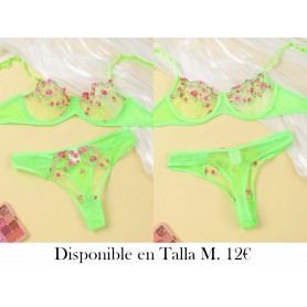 Conjunto de lencería íntima romántica para pareja CONJUNTO LENCERIA VERDE